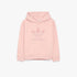 Adidas Girls Tref Hoody in hazel pink, a pullover hoodie featuring a front kangaroo pocket and the iconic Adidas Trefoil