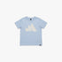 Light blue Adidas Kids Ice short sleeve t-shirt with a unique melting popsicle graphic on the front, displayed flat.