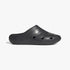 Single dark grey Adidas Mens Adican Clog, made of lightweight foam with a ribbed upper and side ventilation holes, studio