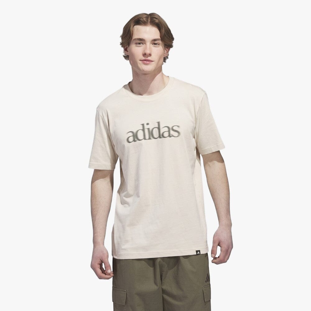 Adidas Mens Bl Wordmark Tee Crystal Linen | Adidas