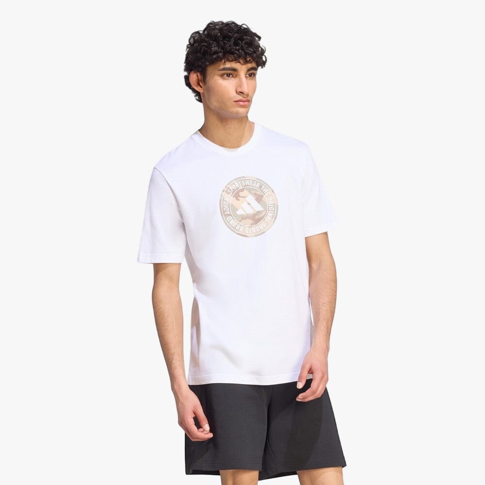 Adidas Mens Camo Cir Tee White | Adidas