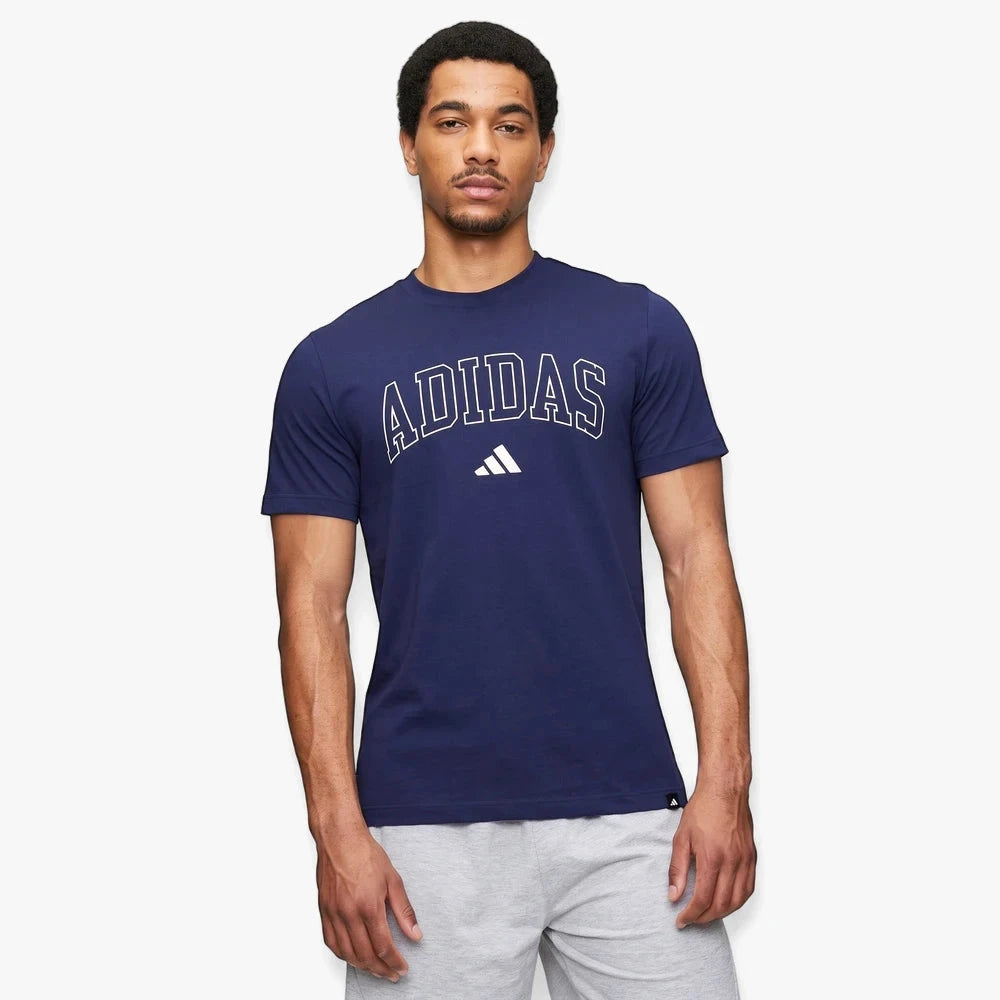 Adidas Mens Collegiate Tee Dark Blue | Adidas