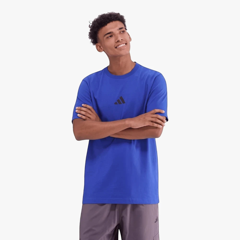 Adidas Mens Sl Sj Short Sleeve Tee Blue