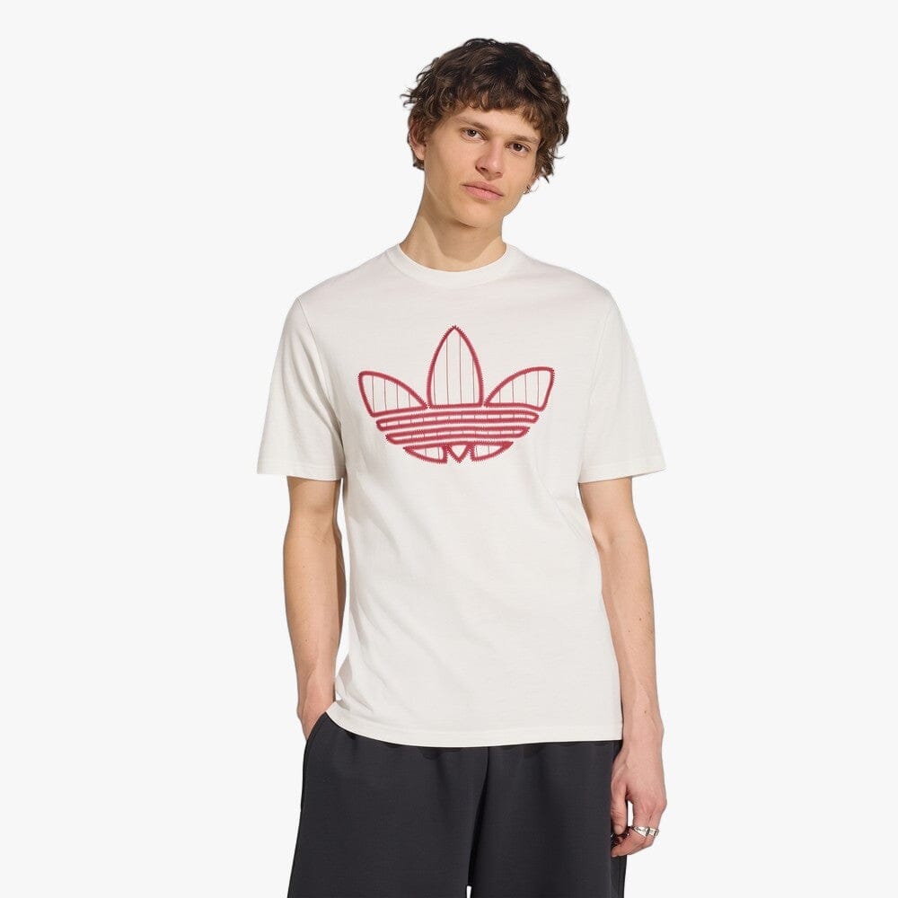 Adidas Mens Trfoil Infill Tee Cloud White | Adidas