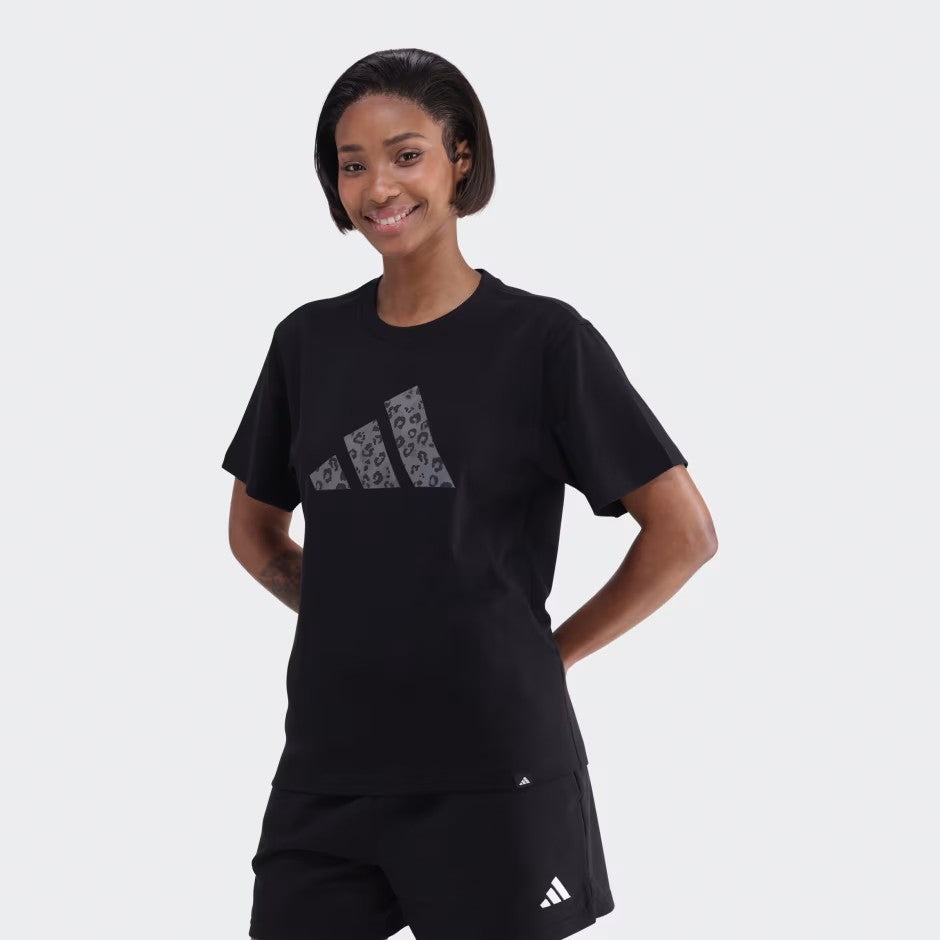 Adidas Womens Animal Tee Black