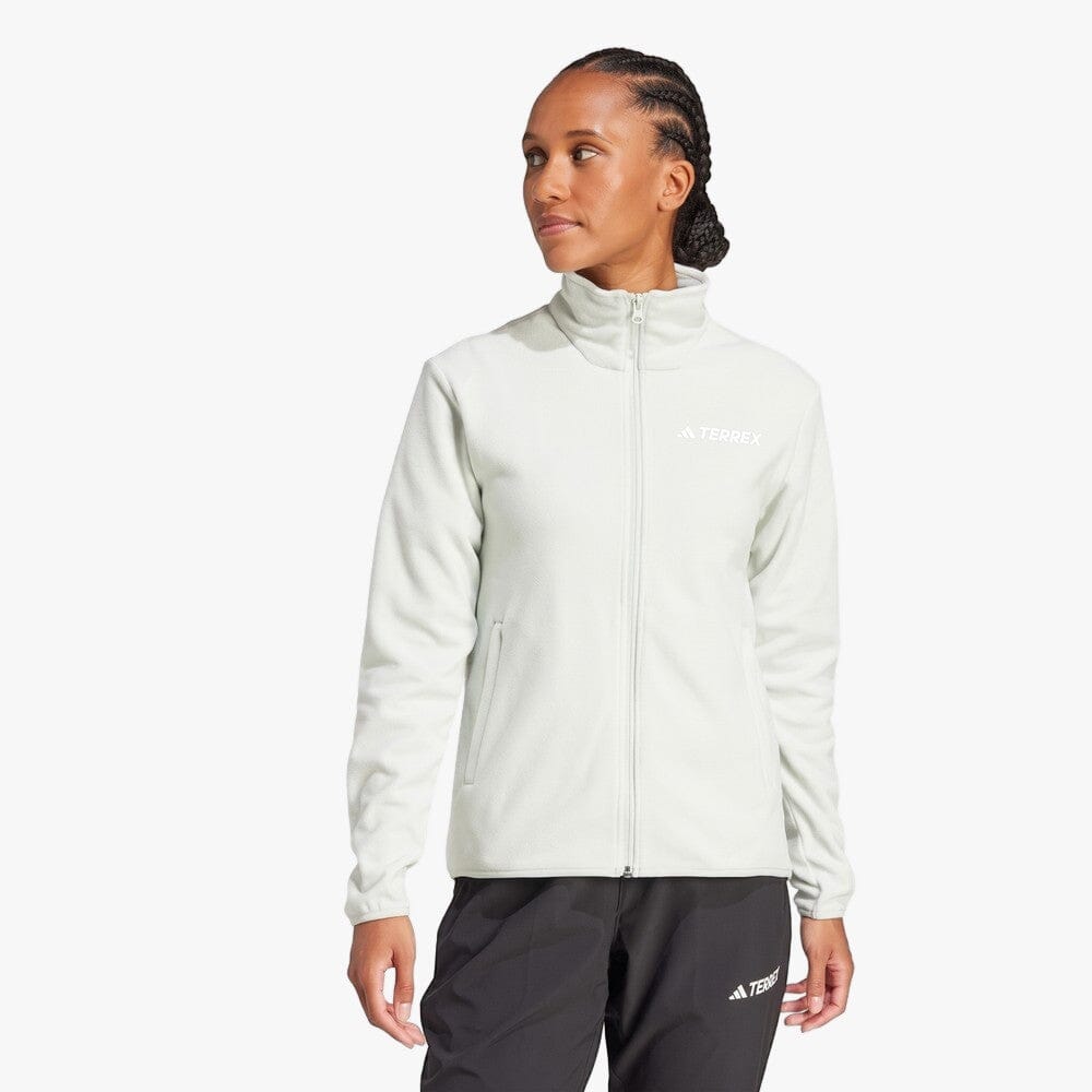 Adidas Womensmt Ess Dull Zip Sweater Linen Green | Adidas