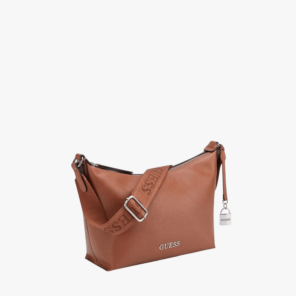 Guess Maleena Convertible Top Zip Handbag Cognac | Guess