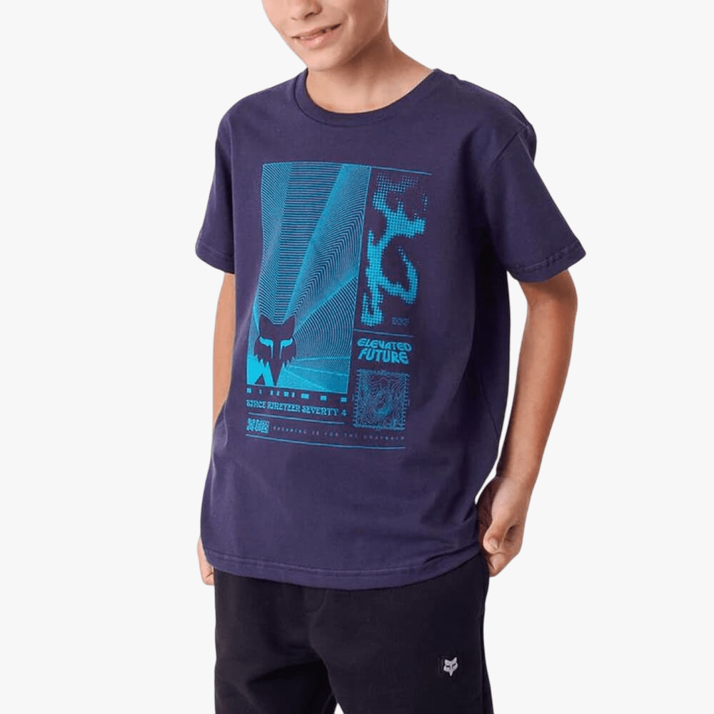 Fox Boys Meddle Short Sleeve Tee Navy | Fox