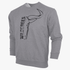 Wildebees Mens Split Logo Printerd Crew Sweater Grey Melange | Wildebees
