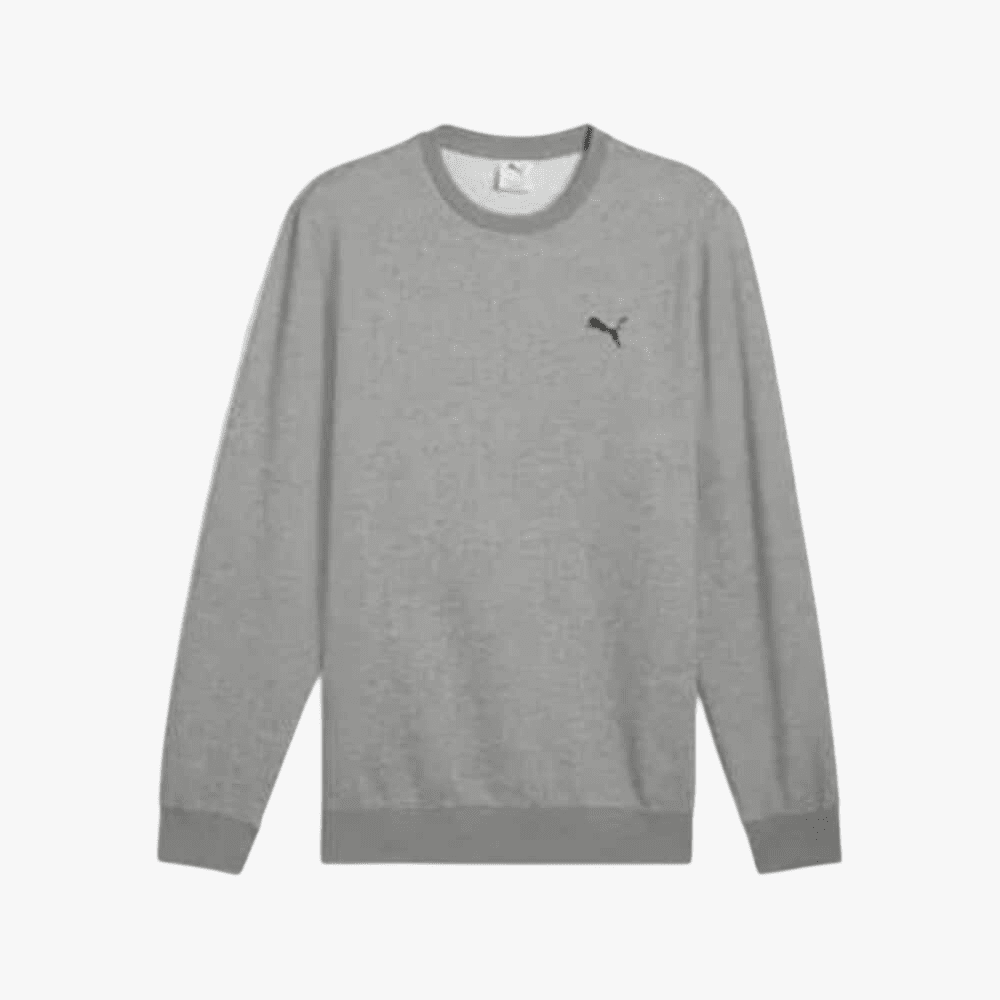 Puma Mens Ess Small Logo Crew Sweater Grey | Puma