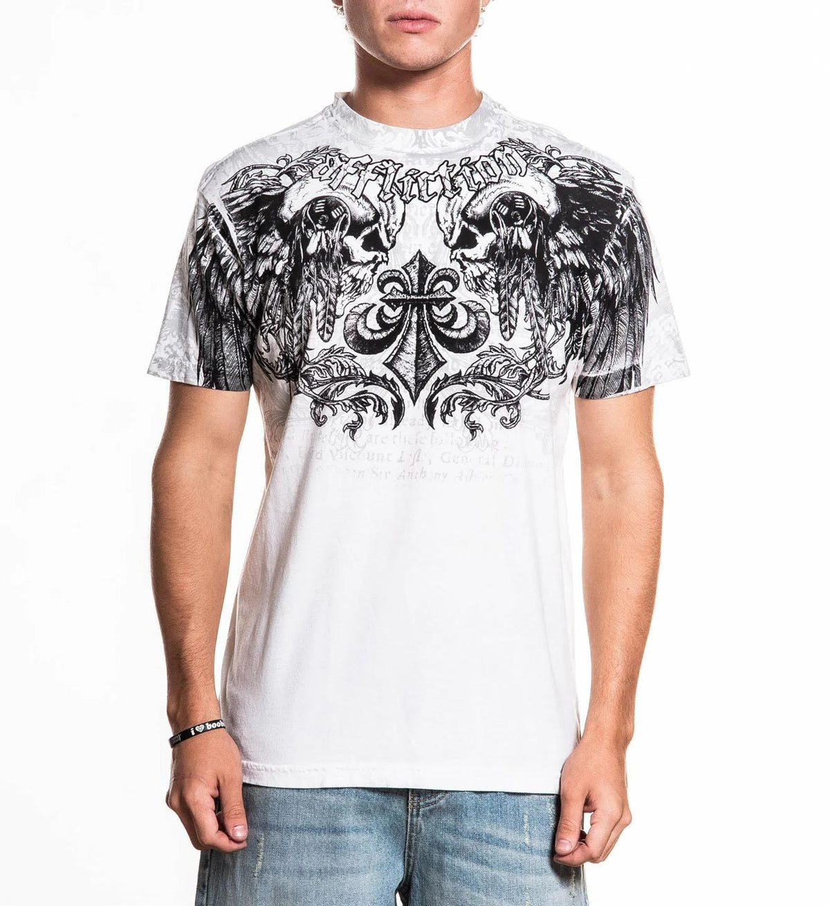 Affliction Mens Hunter Tee White