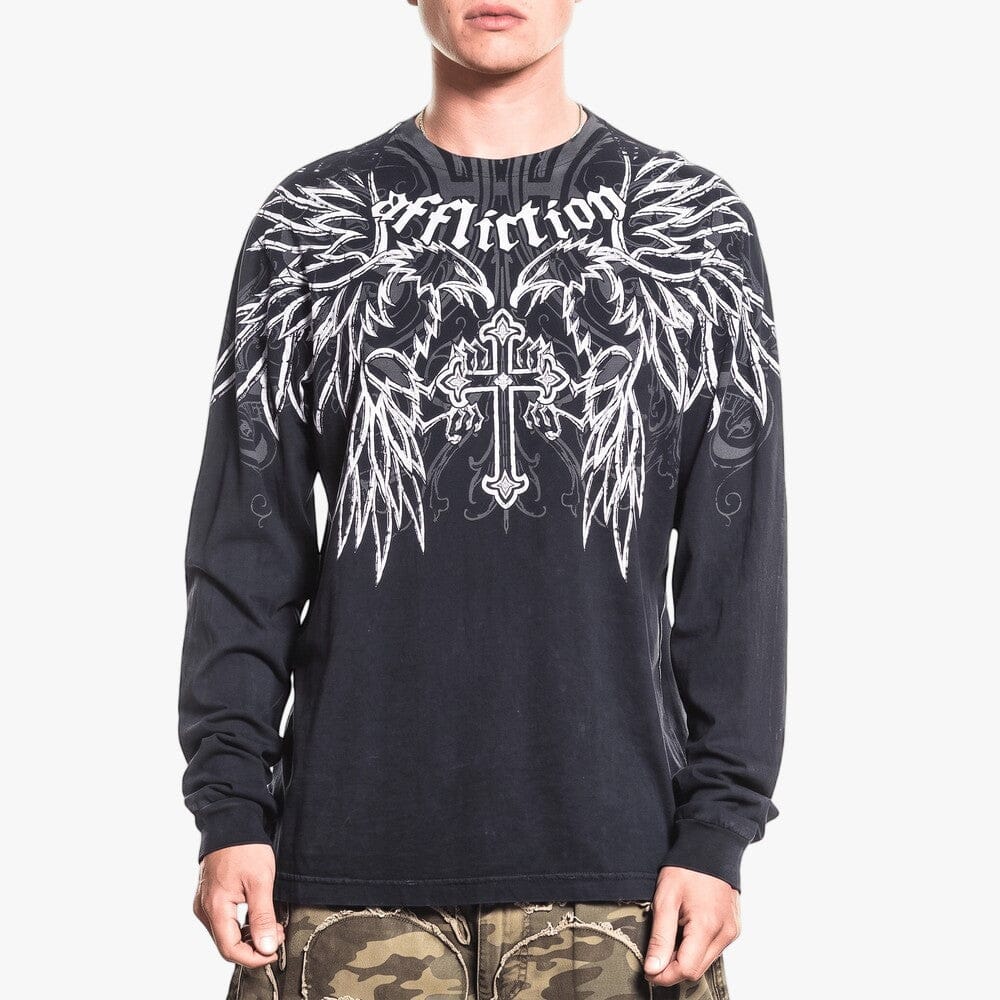 Affliction Mens Siesmic Sweater Black | Affliction