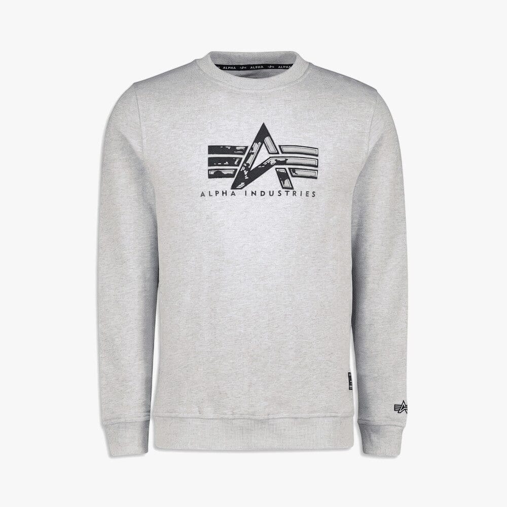 Alpha Industries Ai Applique Crew Sweater Grey | Alpha