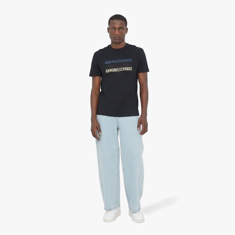 Armani Exchange Print Tee Deep Navy | Emporio Armani