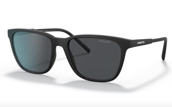 Arnette Mens Cortex Matte Black Sunglass Dark Grey Lens