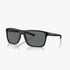 Arnette Mens Sokatra sunglasses with a matt black frame and polarized grey lenses, shown from a slightly angled side view.