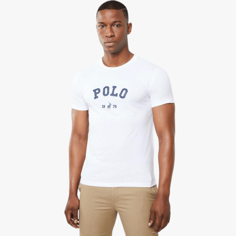 Polo Mens Classic Printed Short Sleeve Tee White | Polo