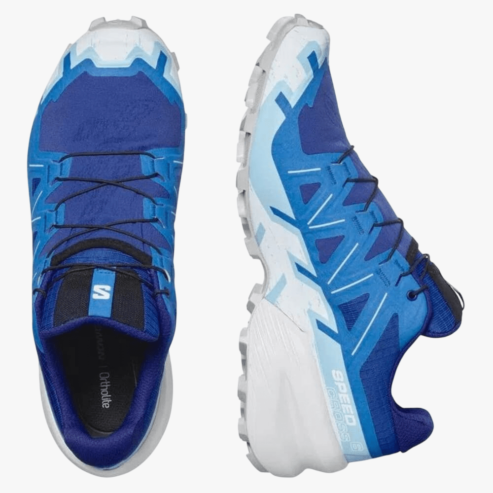 Salomon Mens Speedcross 6 Trail Shoe Lapis Blue Ibiza Blue White | Salomon