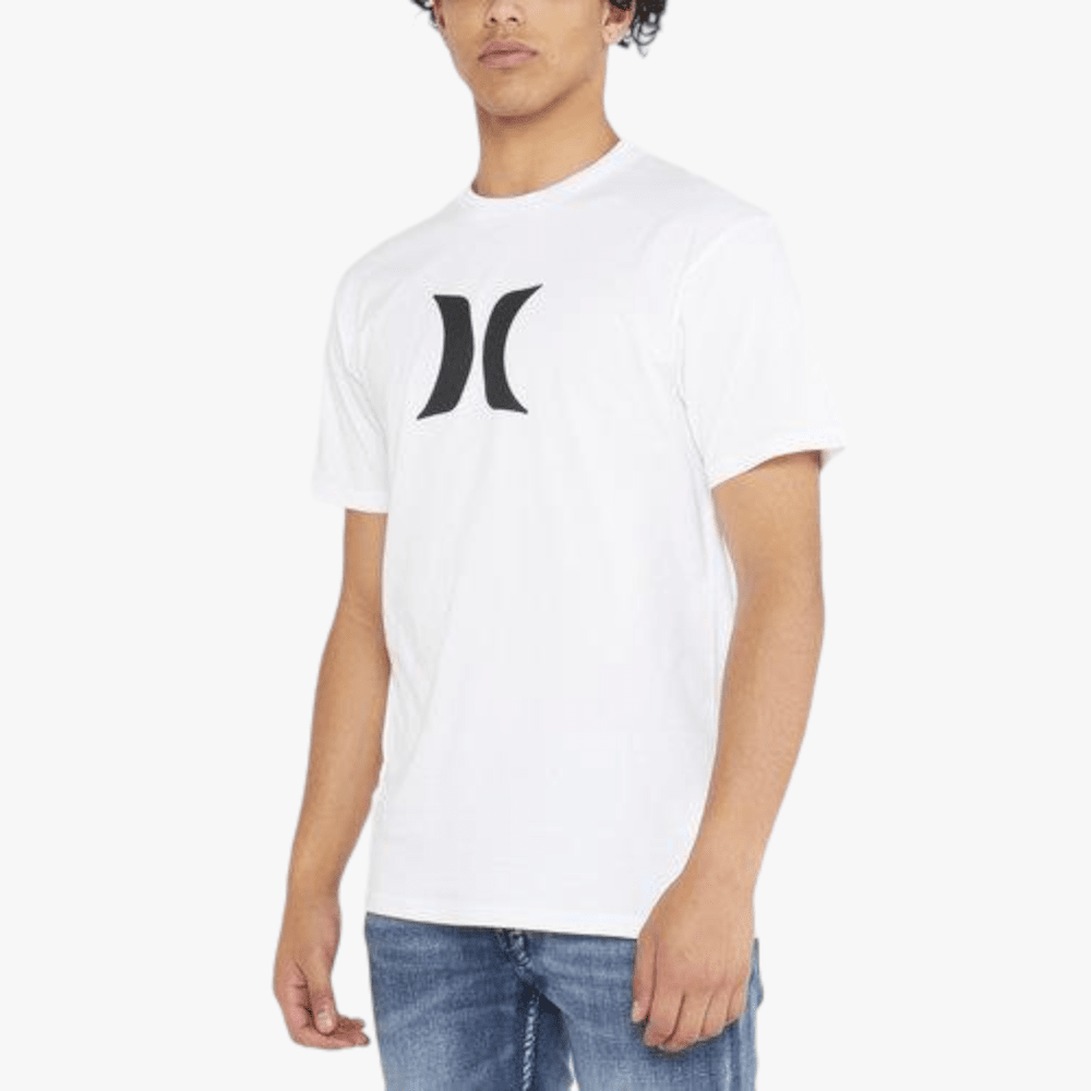 Hurley Mens Icon Classic Short Sleeve White Black | Hurley