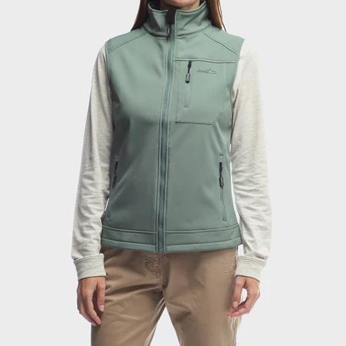 Jeep Womens Softshell Gilet Olive | Jeep