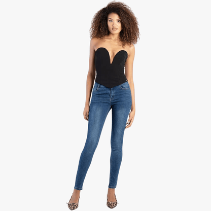 Sissy Boy Womens Mid Waist Charlotte Skinny Jean Med Vintage | Sissy Boy