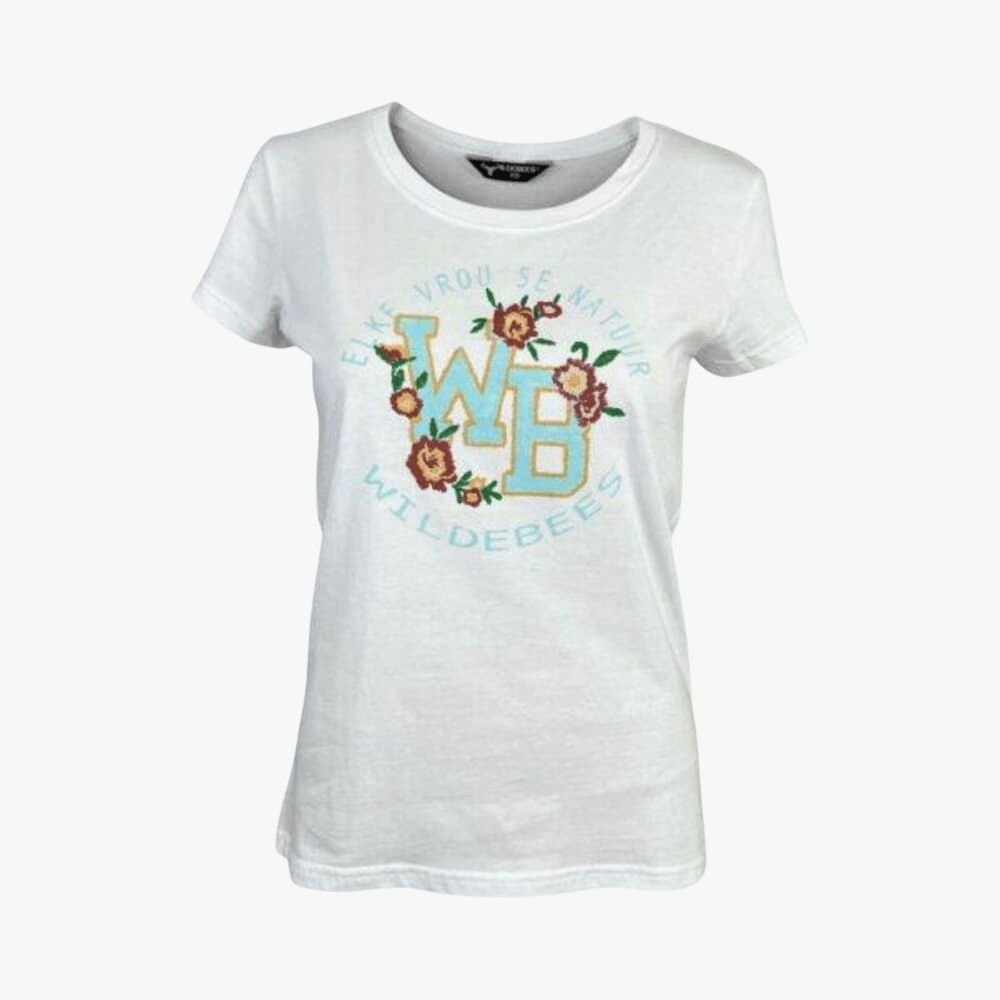 Wildebees Girls College Stitch Short Sleeve Tee White | Wildebees