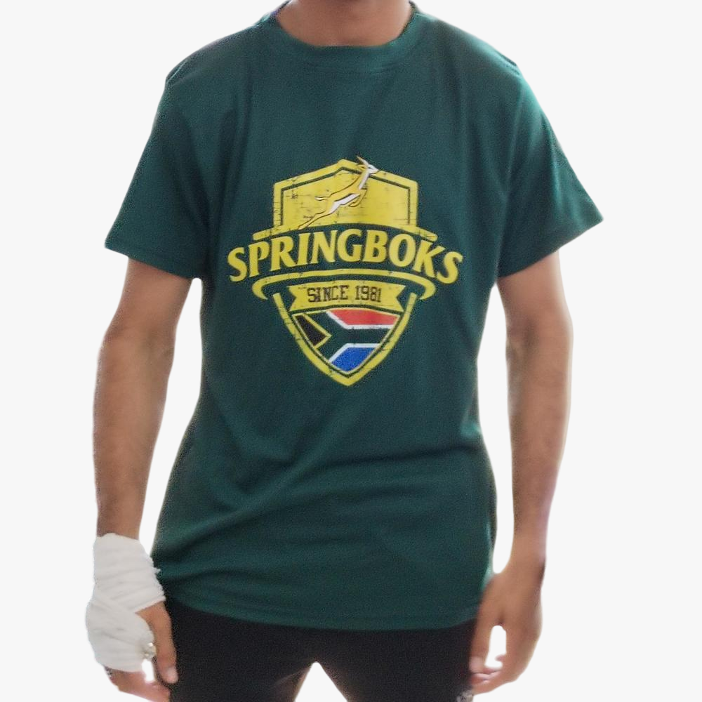 Springbok Mens Short Sleeve Tee Flag