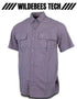 Wildebees Mens Tech Short Sleeve Vented Shirt Charcoal | Wildebees