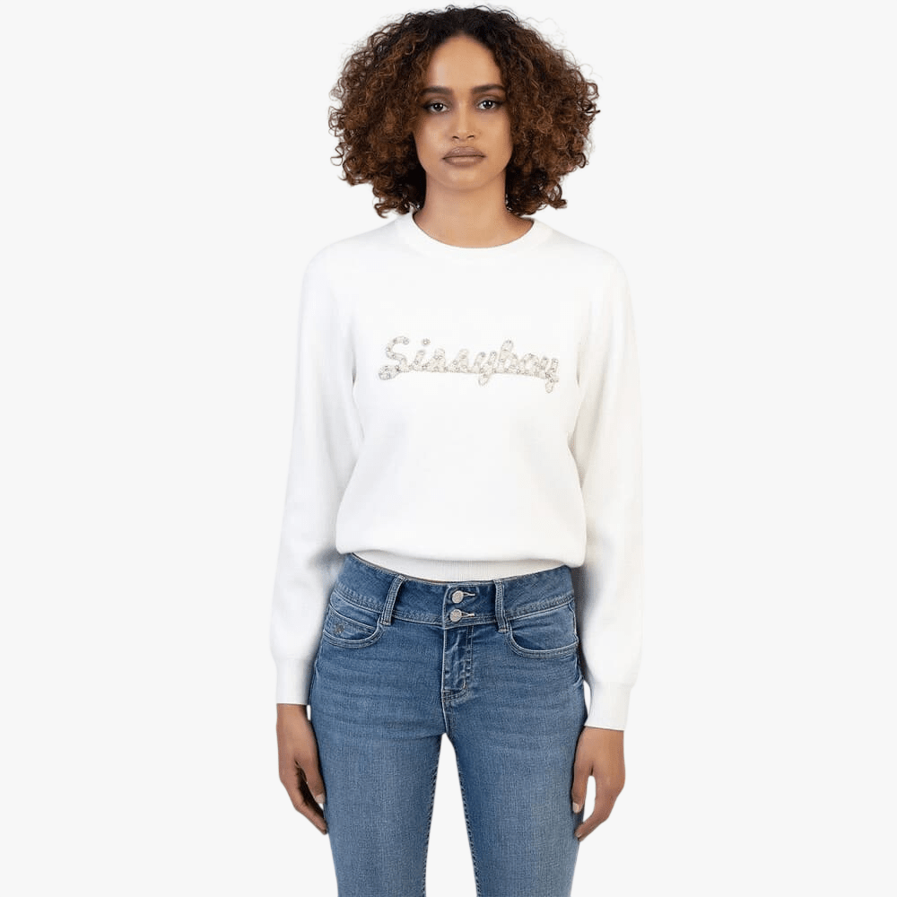 Sissy Boy Womens Fine By Me Knit Sweater Off White | Sissy Boy