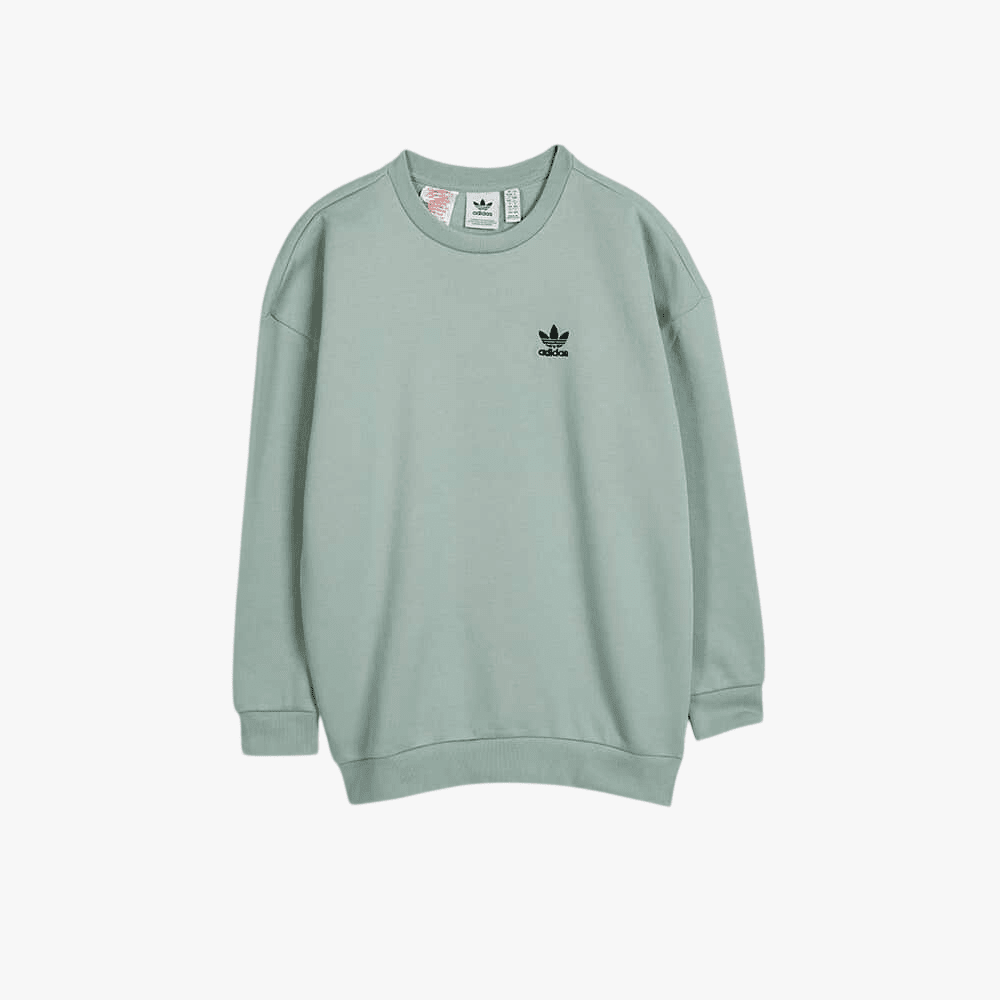 Adidas Boys Youth Crew Ess Sweater Sage | Adidas