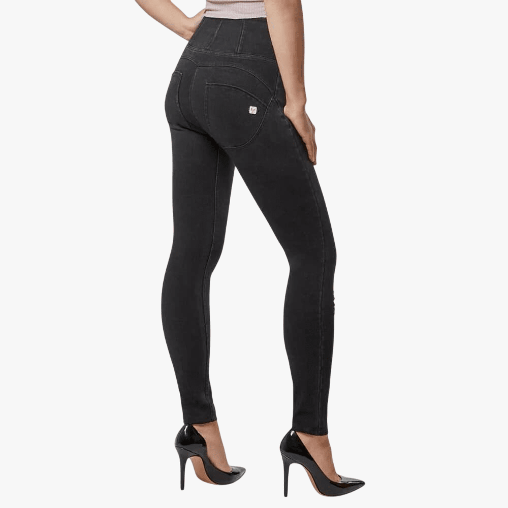 Freddy Womens True Denim High Waist Wrup Jeans Black Rips | Freddy
