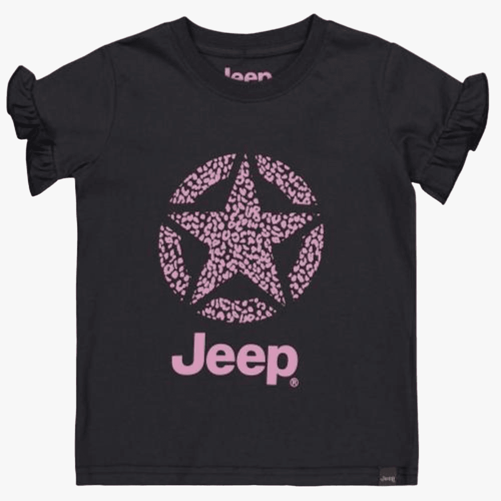 Jeep Girls Short Frill Sleeve Tee French Navy | Jeep