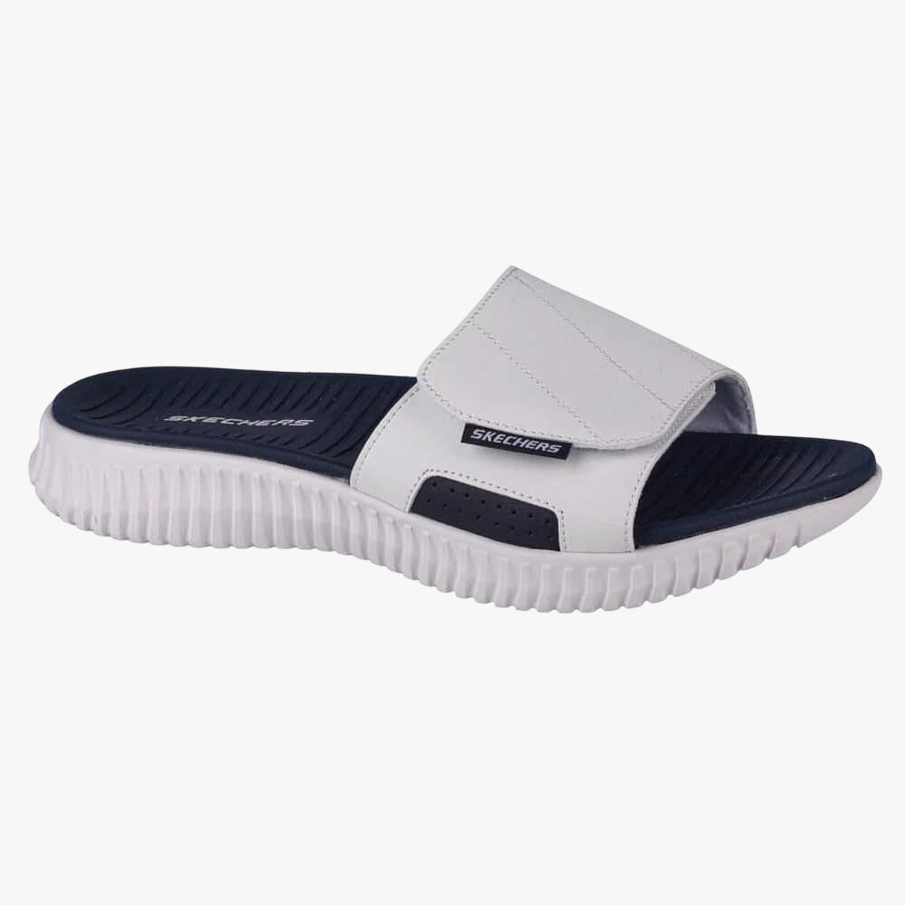 Skechers Mens Elite Flex Trevera Sandal White Navy
