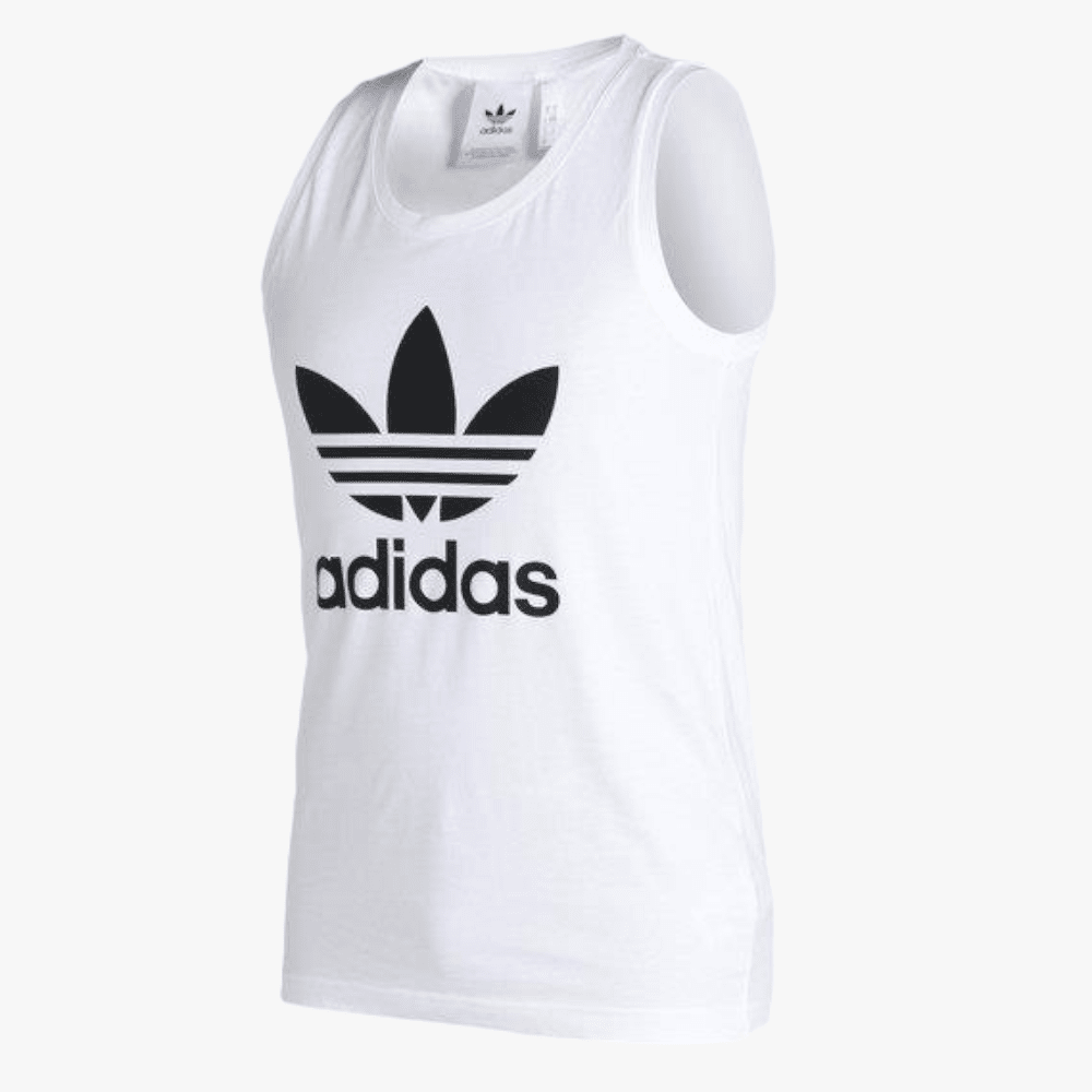 adidas Mens Trefoil Tank Top White | adidas