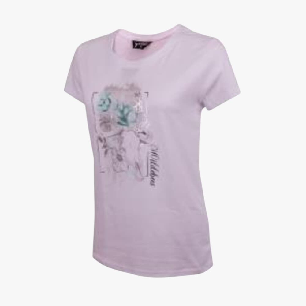 Wildebees Womens Brushstroke Short Sleeve White