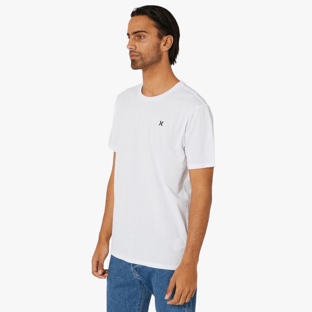 Hurley Mens H20 Dri Icon Short Sleeve Tee White | Hurley