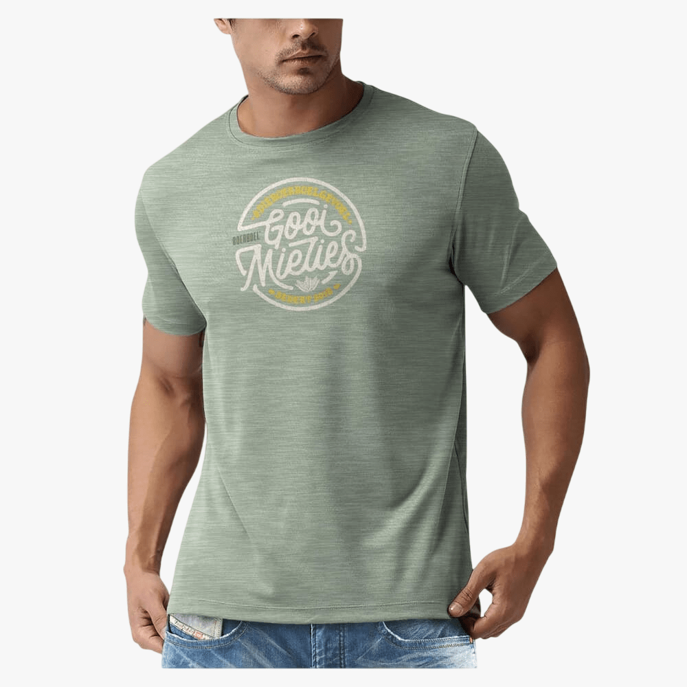 Boerboel Mens Premium Cotton Meilies Short Sleeve Tee Green Mel | Boerboel