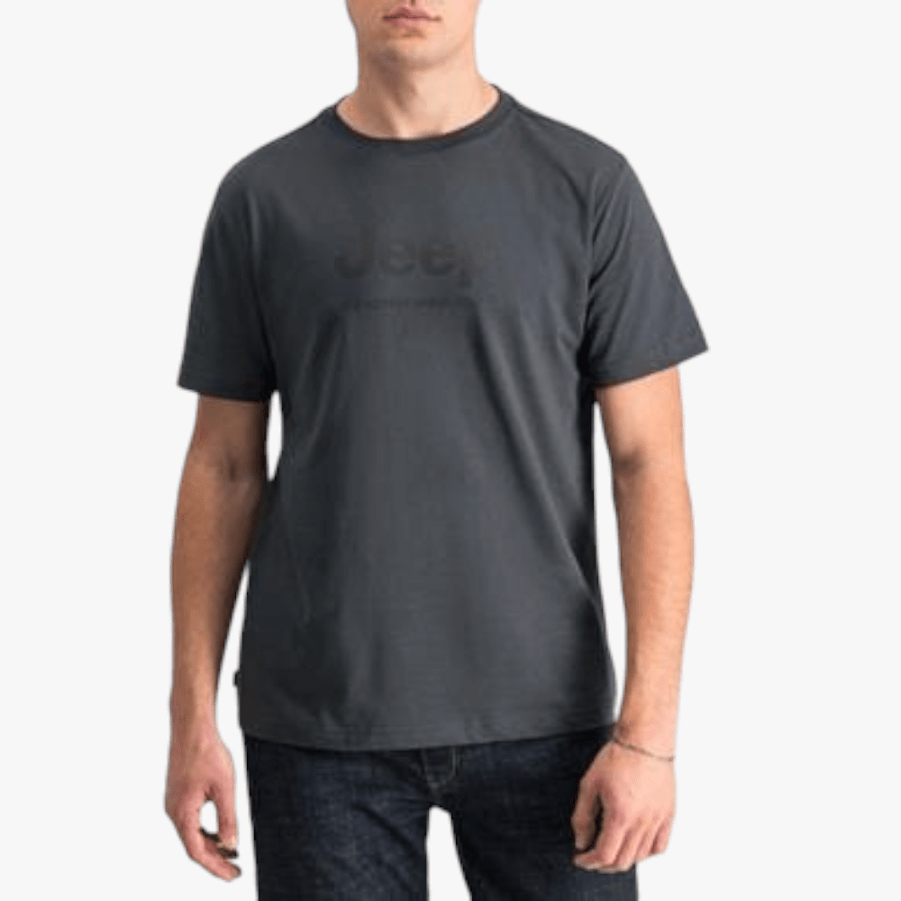 Jeep Mens Logo Print Short Sleeve Tee Grey | Jeep