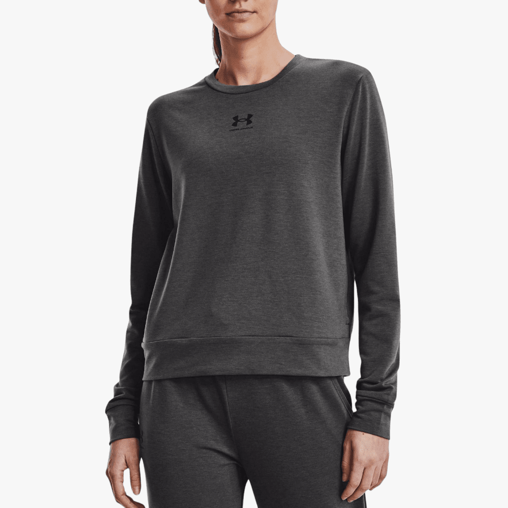 Under Armour Womens Rival Terry Crew Sweater 010 Grey | Under Armour