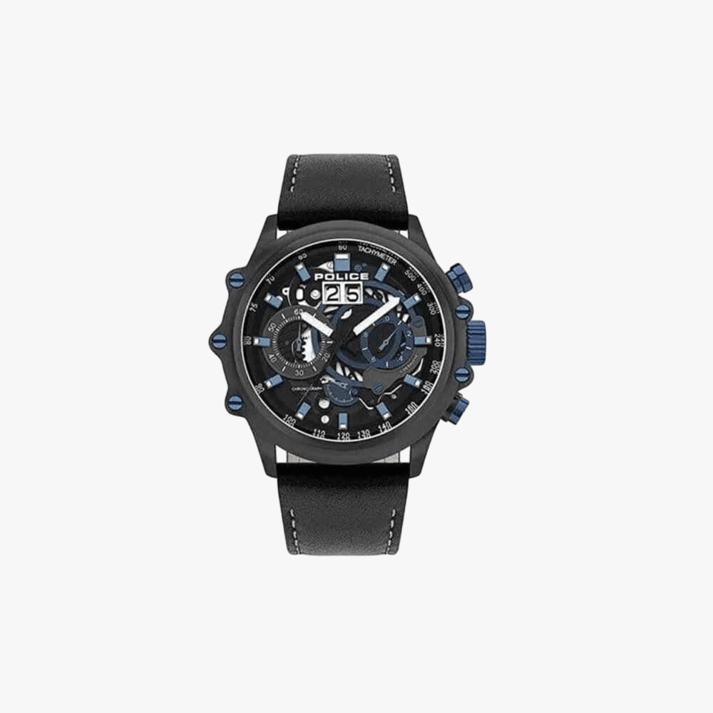 Police Mens Luang Black Watch Silicon Strap | Police