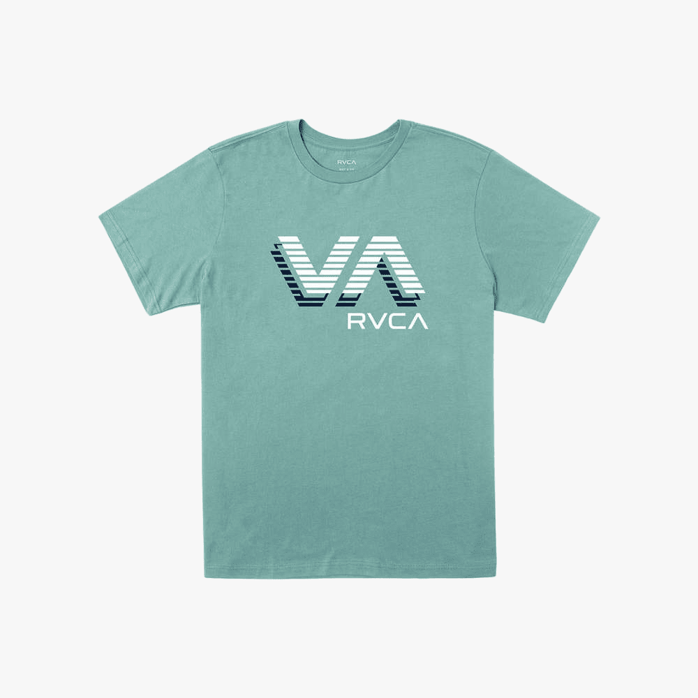 Rvca Mens Seperation Short Sleeve Tee Bermuda Blue | Rvca