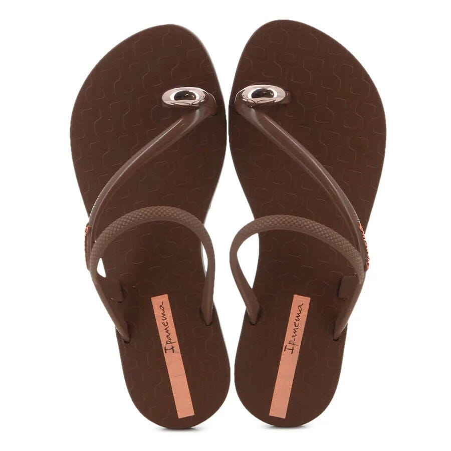 Ipanema Womens Glam Ring Thong Sandal Brown Rose | Ipanema