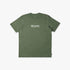 Hunter green Billabong Boys Throwback Short Sleeve Tee, shown in a flat lay view with the logo on the chest.