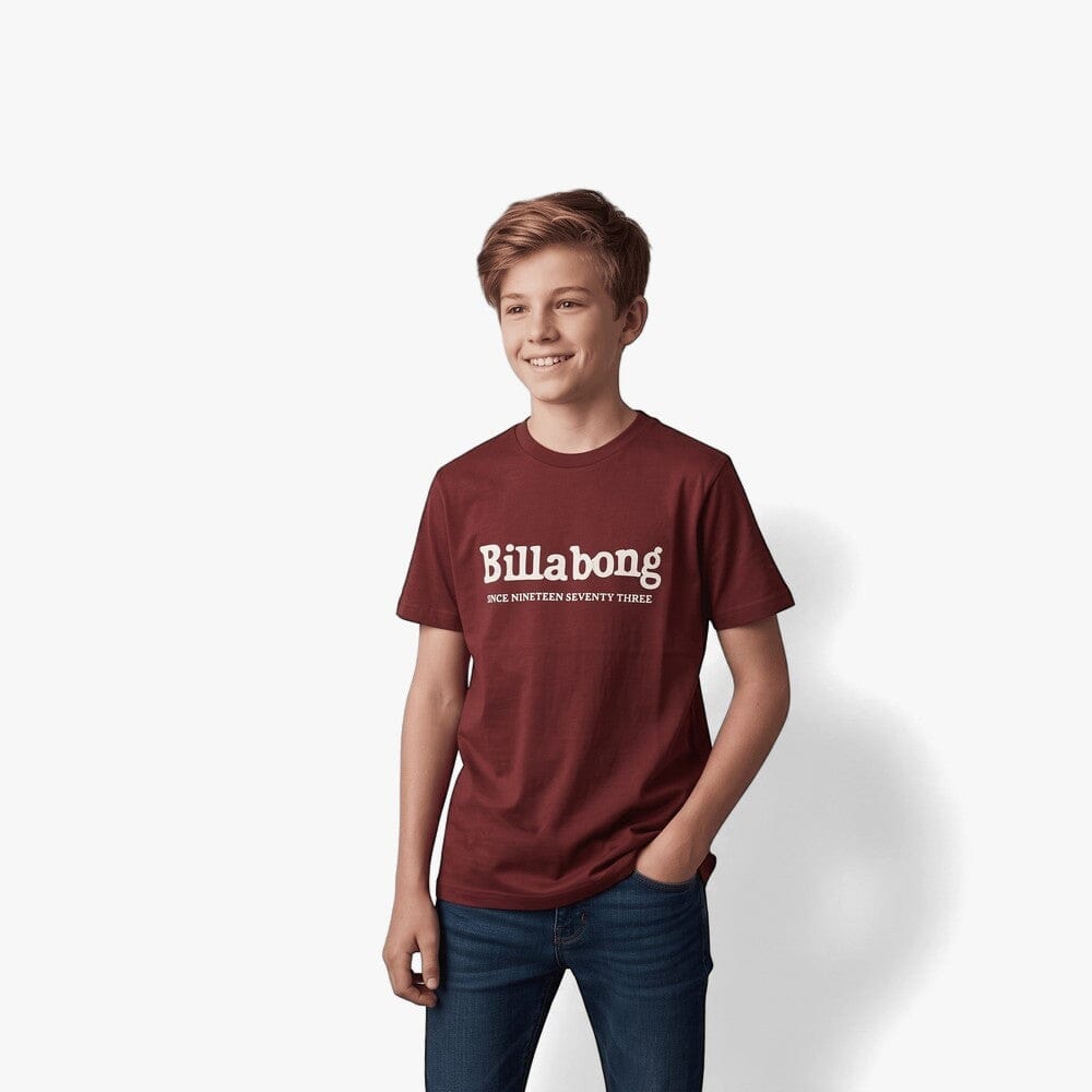 Billabong Boys Throwback Short Sleeve Tee Madder Brown | Billabong