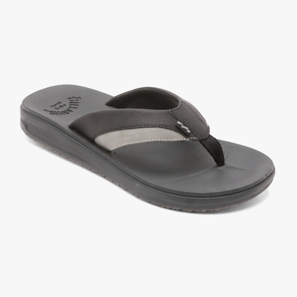 Billabong Mens All Day 2.0 Lx Sandal in dark grey, featuring a black and grey strap and logo detail, presented in a studio