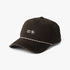 Black Billabong Womens Coral snapback cap with an embroidered logo and rope detail on the brim, viewed from an angled