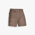 Boerboel Mens Adjustable Kalahari Shorts in bark brown, featuring multiple pockets and a logo, displayed on a white