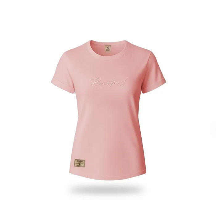Boerboel Womens Embroid Tee Pink Mel