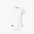 White Boerboel Womens Embroidered Tee with short sleeves, subtle chest branding, and a visible brand label on the lower