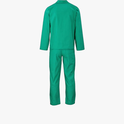 Brands Premium 2 Pc Conti Suit in emerald green, shown from the back, on a hanger.